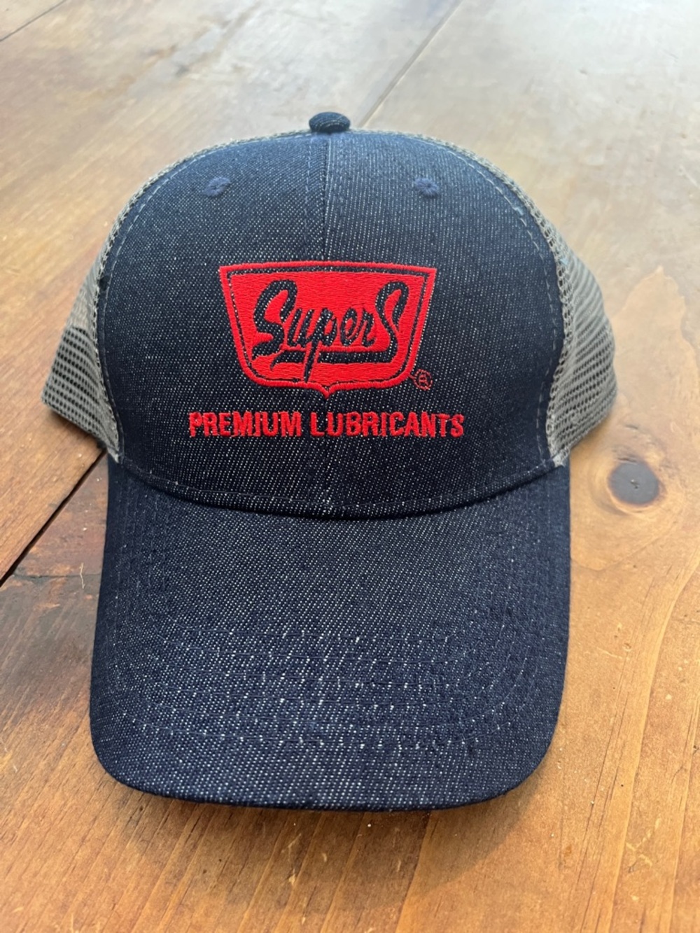 Super S Premium Lubricants Navy & Gray Trucker Hat